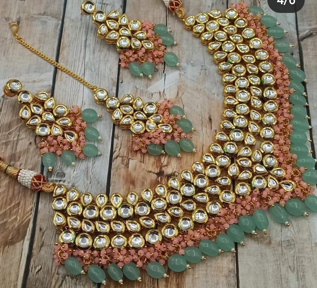 Sabyasachi designer kundan set, Six color kundan bridal set