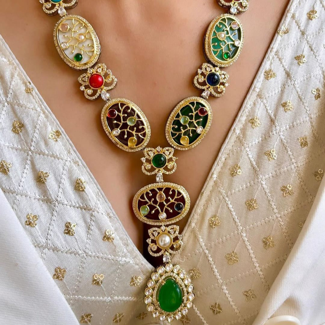 Sabyasachi Inspired Designer kundan Set, Green Kundan Choker, Kundan Bridal Choker Set,